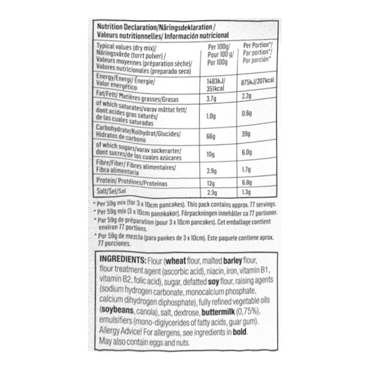Krusteaz buttermilk pancake mix 4.53kg, UK version