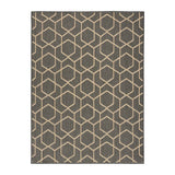Nourison indoor outdoor rug geometric charcoal - UK version