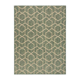 Nourison geometric green indoor outdoor rug, UK version