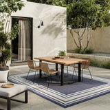 Costco UK Nourison Horizon Border Navy Indoor Outdoor Rug- Buy online at McGrocer