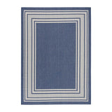 Nourison indoor outdoor rug border navy 183x274 cm (British brand)