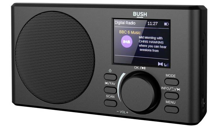 Bush DAB radio black portable with Bluetooth (British brand)