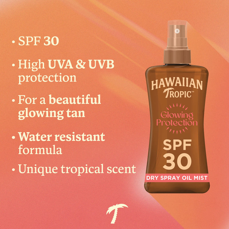 Hawaiian Tropic sun protection set with SPF oils and after sun, UK version