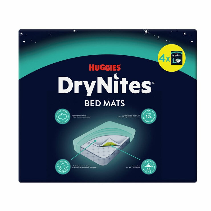 Huggies DryNites bed mats 4x7 pack - British product