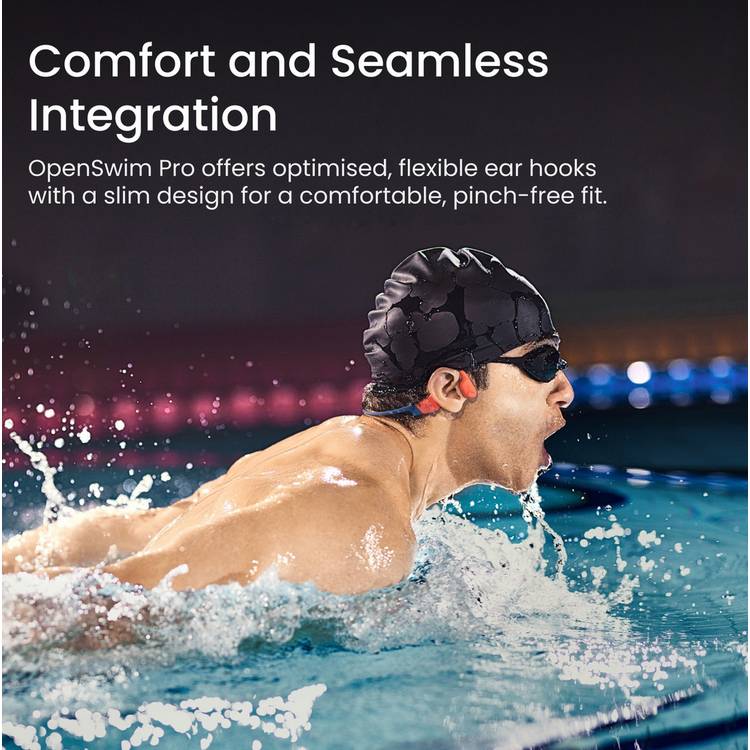 Shokz OpenSwim Pro Red wireless headphones, UK version