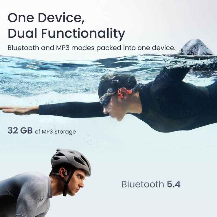 Shokz OpenSwim Pro Red wireless headphones, UK version