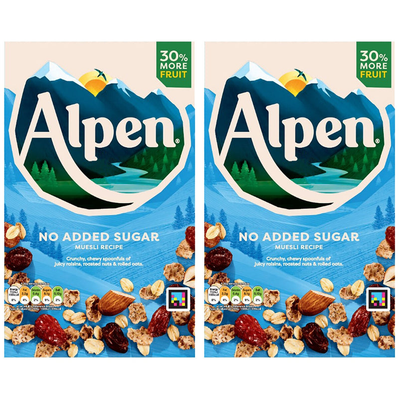 Alpen no added sugar muesli 2 x 950g, imported from the UK
