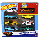 Hot Wheels car assortment 8-pack, imported from the UK