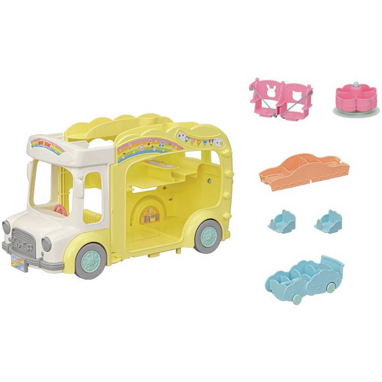Sylvanian Families Rainbow Fun Nursery Bus - British product