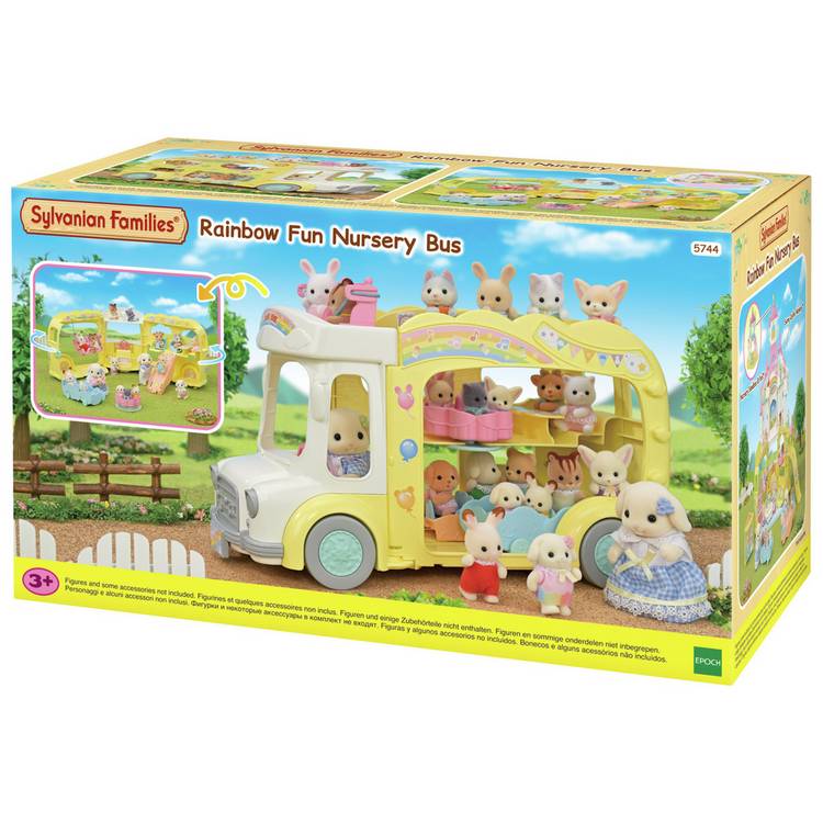 Sylvanian Families Rainbow Fun Nursery Bus - British product