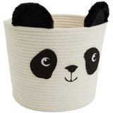 Argos Home panda rope storage basket cream and black, UK version