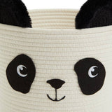 Argos Home panda rope storage basket cream and black, UK version