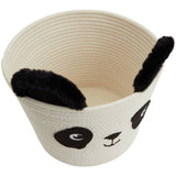 Argos Home panda rope storage basket cream and black, UK version