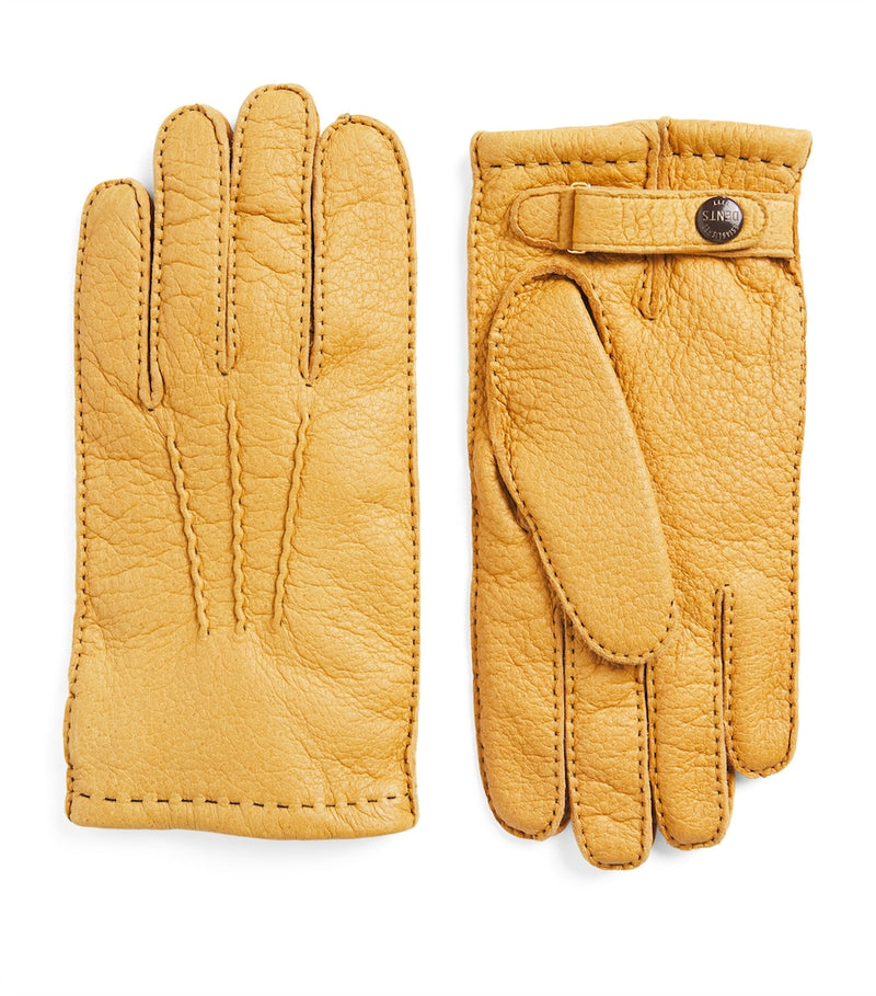 Dents Hampton gloves peccary leather cashmere lining, imported from the UK