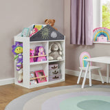 Liberty House kids storage unit with chalkboard white 96cm - British product