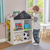 Liberty House kids storage unit with chalkboard white 96cm - British product