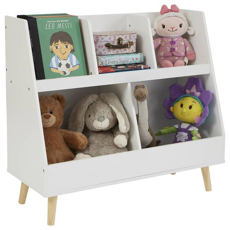Liberty House white kids storage unit with tapered legs, imported from the UK