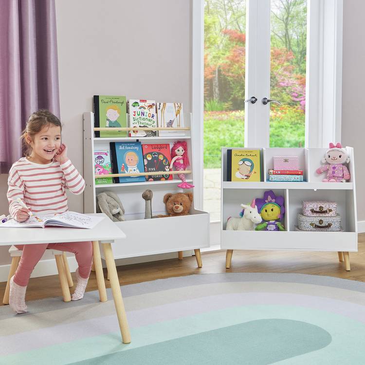 Liberty House white kids storage unit with tapered legs, imported from the UK