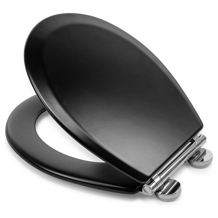 Croydex moulded wood toilet seat with slow close, UK version