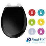 Croydex moulded wood toilet seat with slow close, UK version