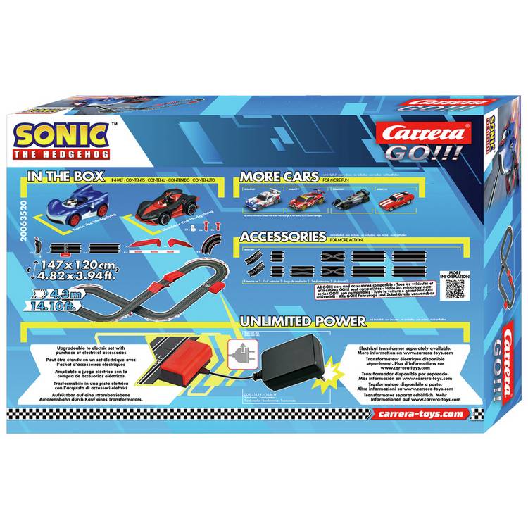 Carrera slot racing set Sonic the Hedgehog 4.3m, UK version
