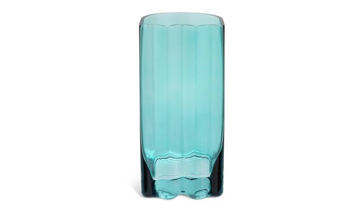 Habitat Wiggle glass vase small blue - British product