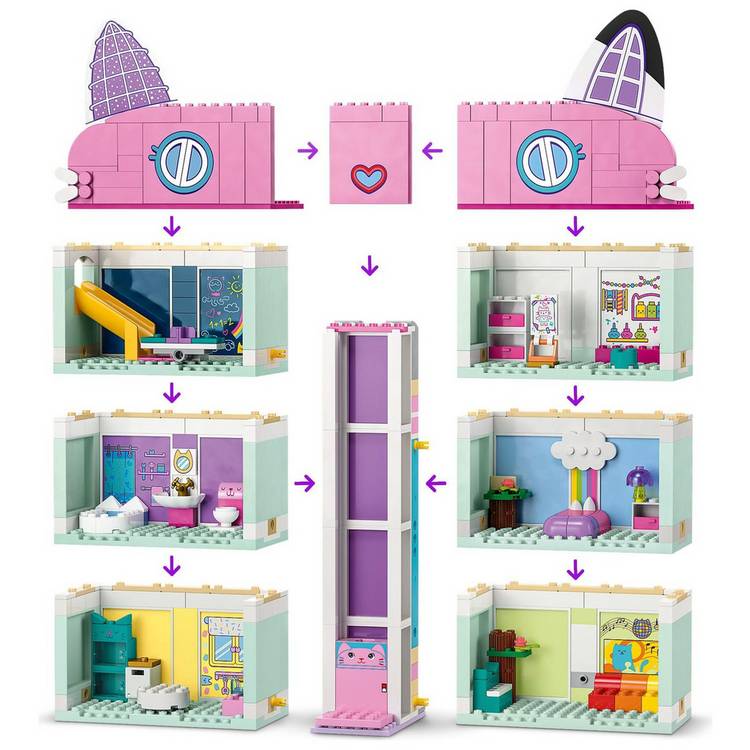 LEGO Gabby's Dollhouse playset with 4 figures, UK version