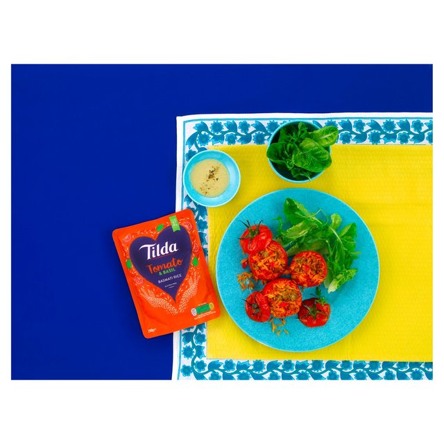 Tilda Microwave Tomato & Basil Basmati Rice 250g GOODS M&S