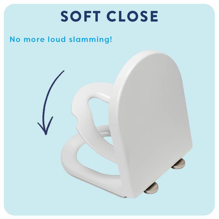 Croydex white Hillier D Shaped family toilet seat - British product