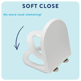 Croydex white Hillier D Shaped family toilet seat - British product
