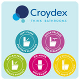Croydex white Hillier D Shaped family toilet seat - British product