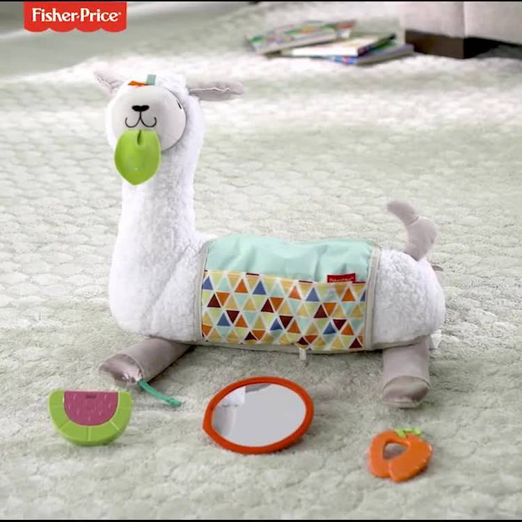 Fisher-Price llama baby tummy time wedge with toys - British product