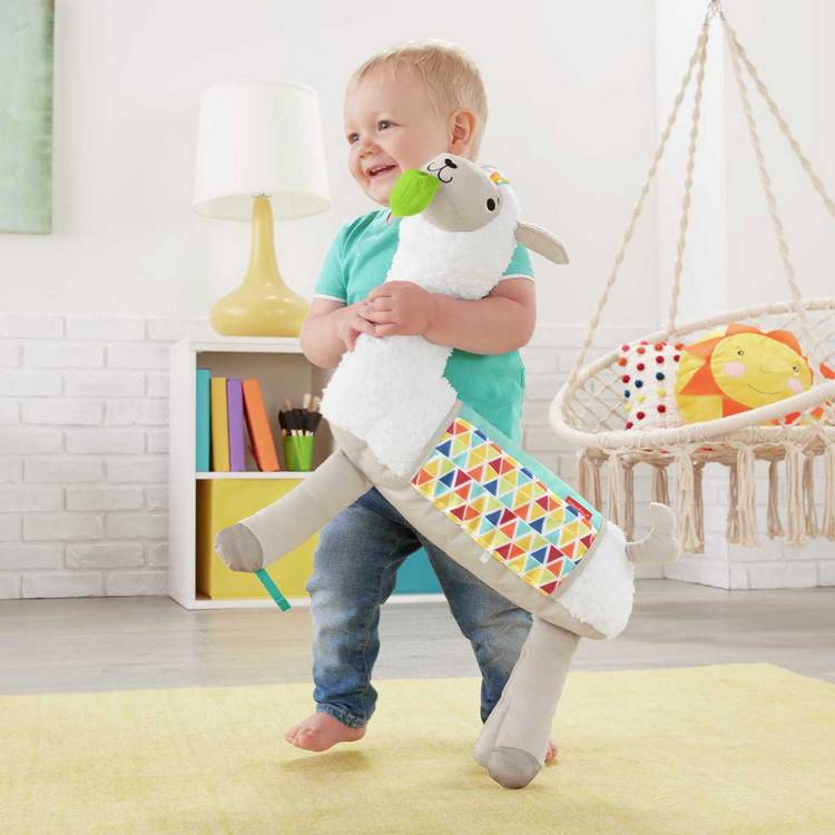 Fisher-Price llama baby tummy time wedge with toys - British product