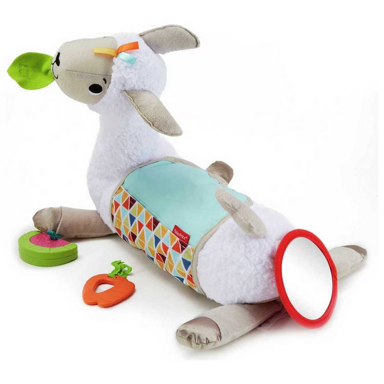 Fisher-Price llama baby tummy time wedge with toys - British product
