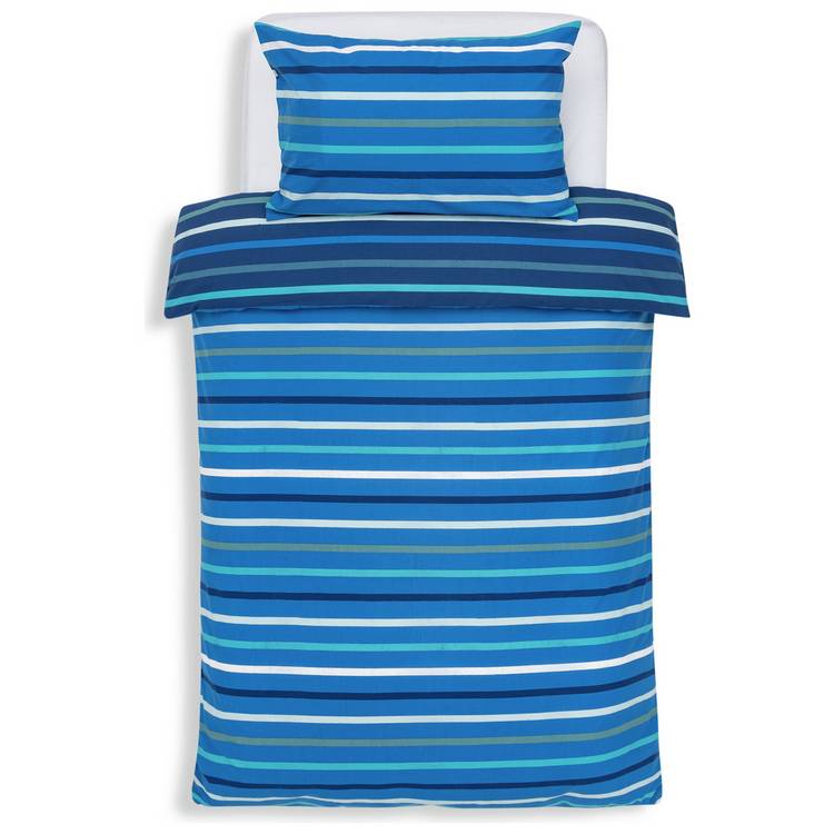 Habitat kids bedding set blue check twin pack single UK version