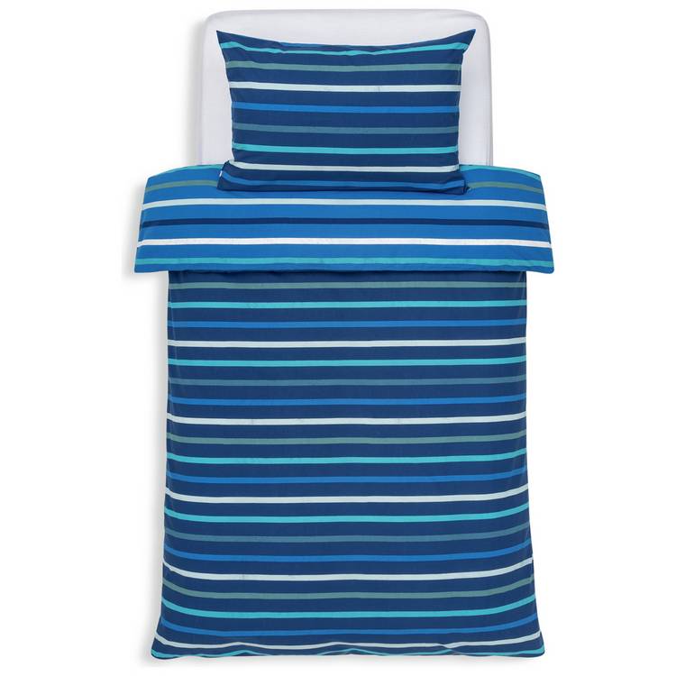 Habitat kids bedding set blue check twin pack single UK version