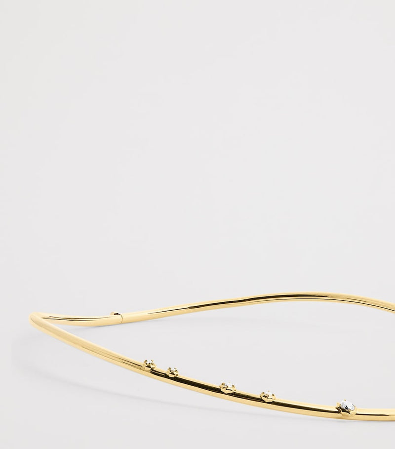 Jade Trau yellow gold diamond Constellation Plié choker (British brand)