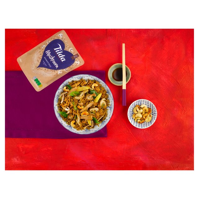 Tilda Microwave Mushroom Basmati Rice   250g GOODS M&S