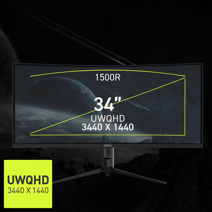 MSI MAG 342CQR E2 34 inch curved gaming monitor - British product