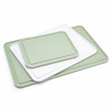 KitchenAid 3-piece cutting board set in green, imported from the UK