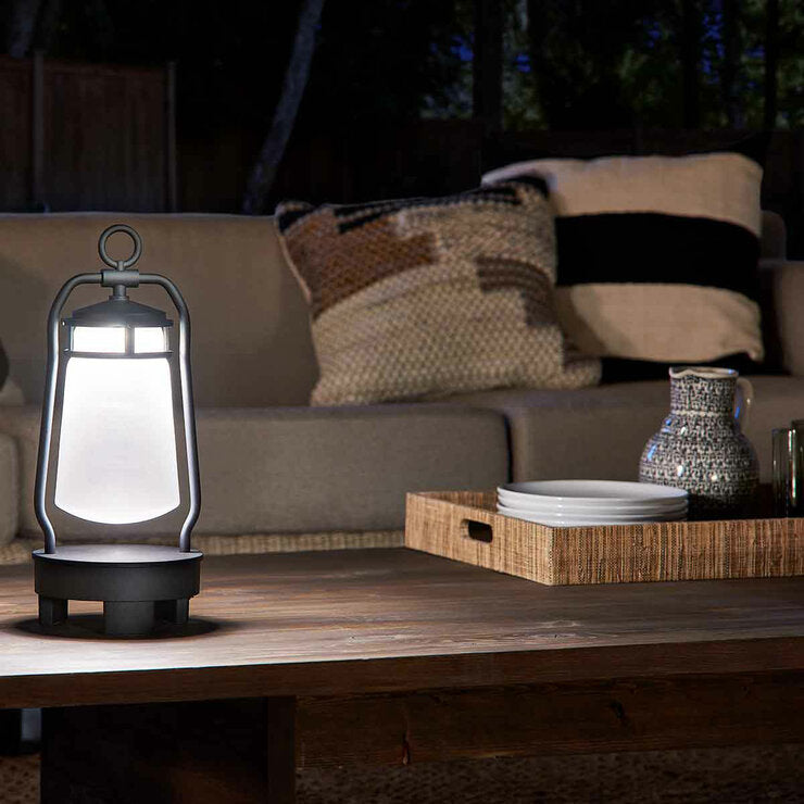 Kichler Lyndon Bluetooth speaker lantern textured black, imported from the UK