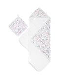 aden + anais pink muslin hooded towel set (British brand)