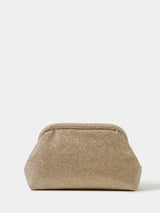 Next Accessorize Gold Sparkle Cloud Clutch Bag- Buy online at McGrocer