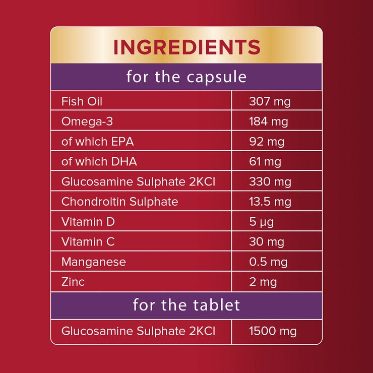 Seven Seas Joint Care Max glucosamine supplement 2x60 tablets, imported from the UK