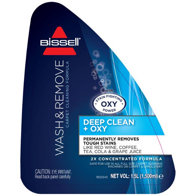 Bissell Wash and Remove Oxygen carpet cleaning solution 1.5L (British brand)
