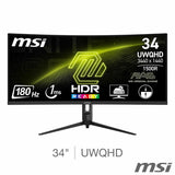 Costco UK MSI MAG 342CQR E2 180Hz UWQHD 34 Inch Gaming Monitor- Buy online at McGrocer