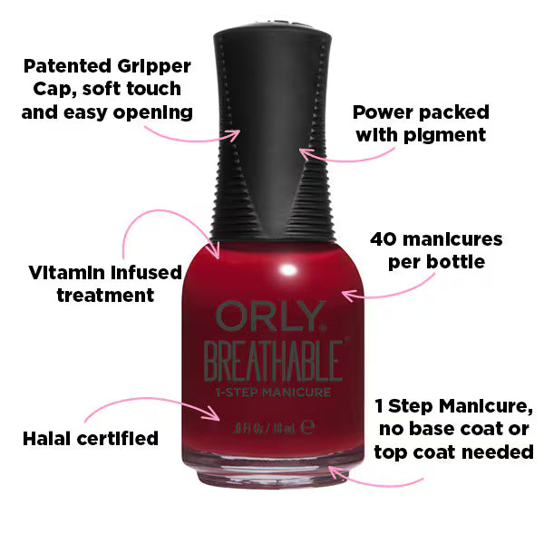 Orly Nail Polish Namaste Healthy Brick Red 18ml, imported from the UK