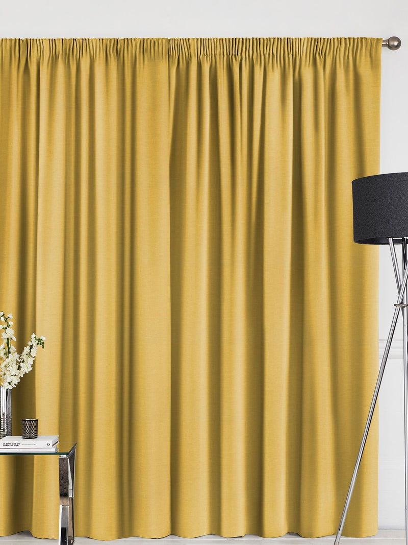 Buttercup yellow Soho made-to-measure curtains - British product