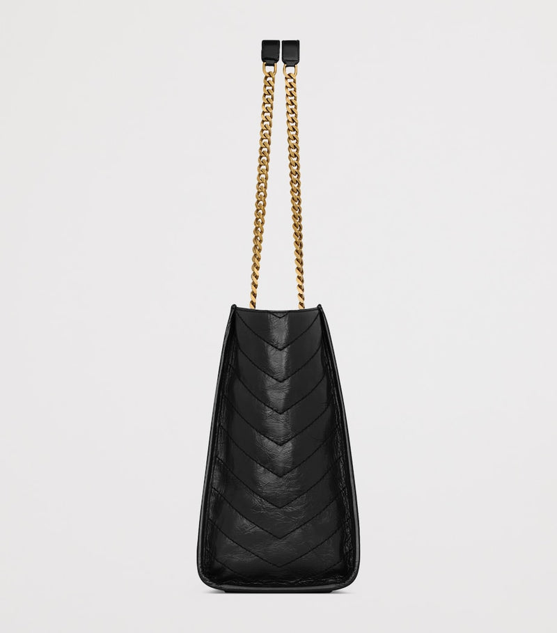 Saint Laurent Niki East-West medium shopping bag crinkled leather, UK version