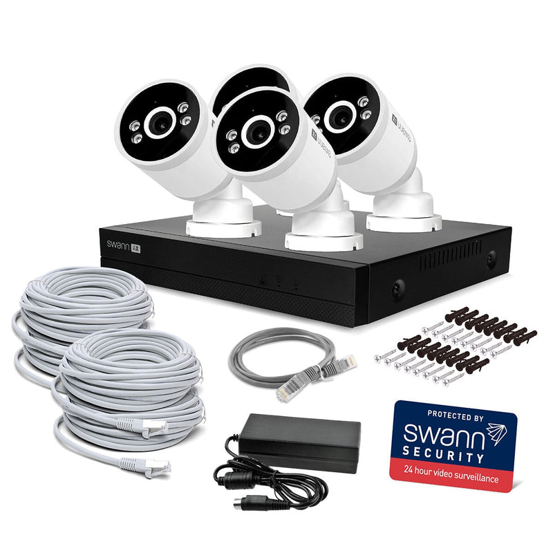 Swann 4K NVR system with bullet cameras, British brand
